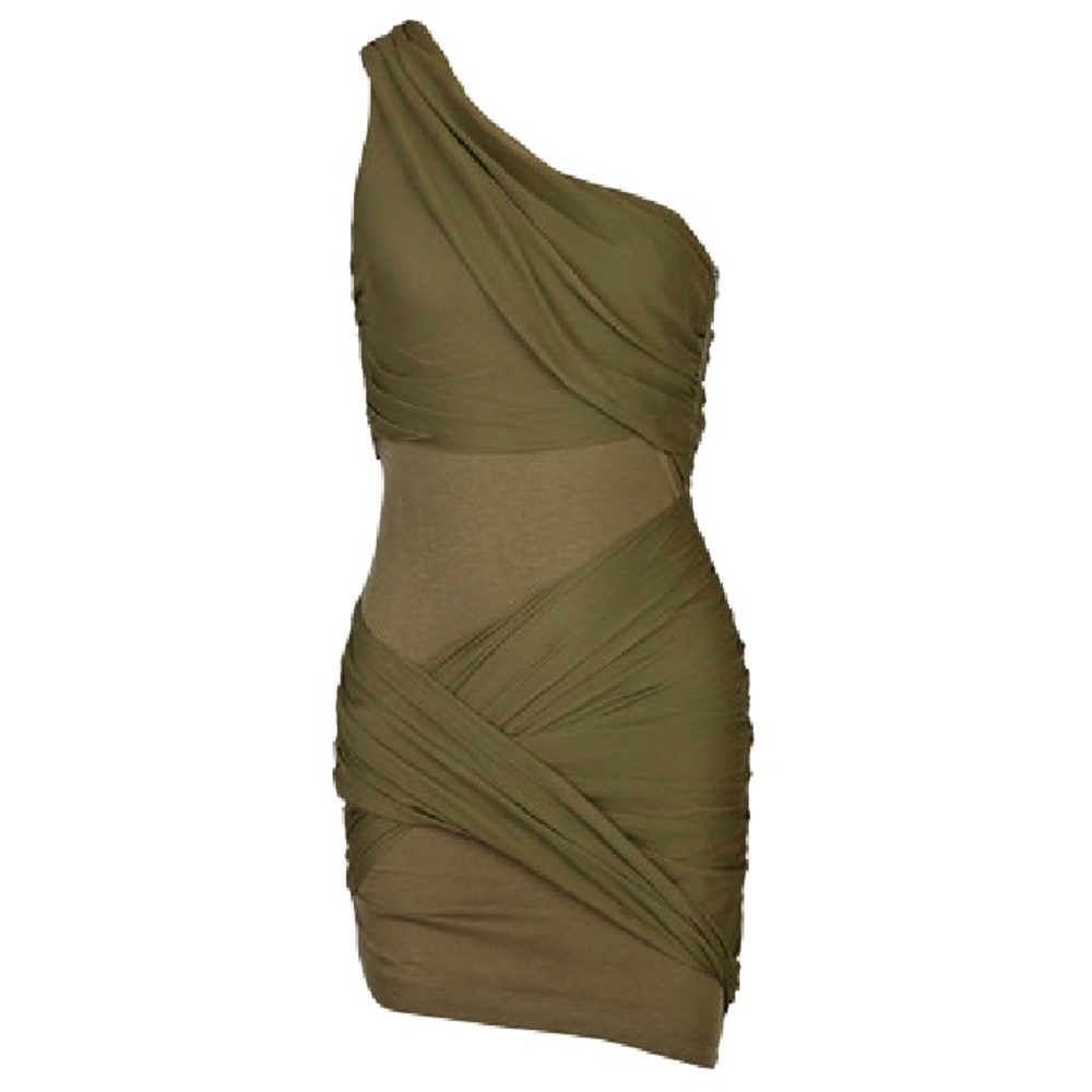 Alice + Olivia One Shoulder Goddess Dress